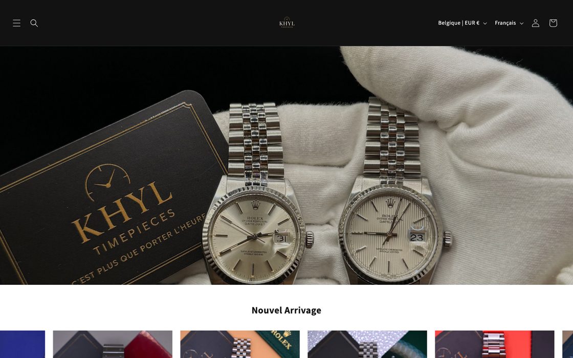 Capture du site khyltimepieces.com